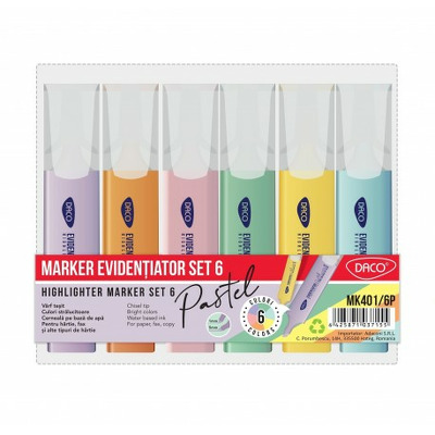 Marker evidentiator pastel MK401/6P set 6