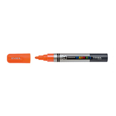 Marker LYRA Graduate Mark All, pe baza de apa, varf 2mm, pentru orice suprafata - orange neon