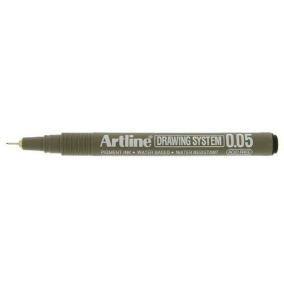 Marker pentru desen tehnic, varf fetru 0.05mm - albastru