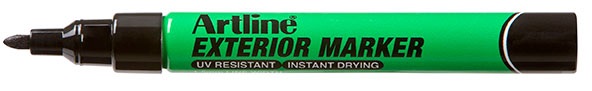 Marker pentru exterior, corp plastic si varf rotund 1.5mm - negru