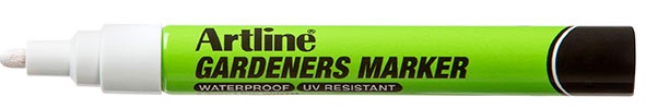 Marker pentru gradinari, corp plastic si varf rotund 2.3mm - alb