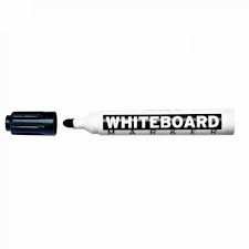 Marker pentru table de scris, varf rotund, corp plastic, MOLIN - negru