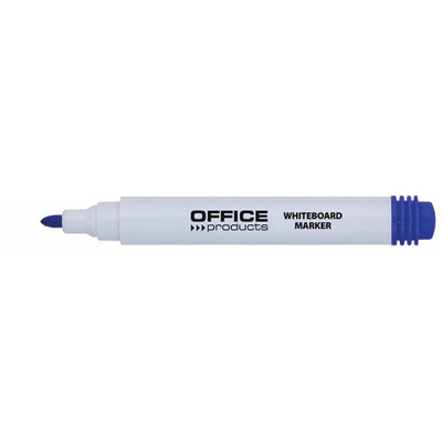 Marker pentru table de scris, varf rotund, corp plastic, Office Products - albastru