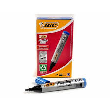 Marker  permanent varf tesit, culoare albastru , Bic Design