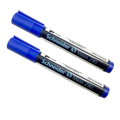 Marker Schneider Maxx 290, pentru tabla de scris flipchart, varf rotund 2-3mm - albastru