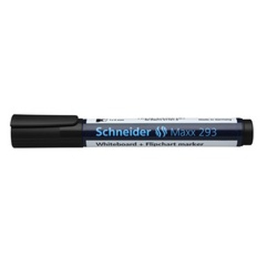Marker SCHNEIDER Maxx 293, pentru tabla de scris flipchart, varf tesit 2-5mm - negru