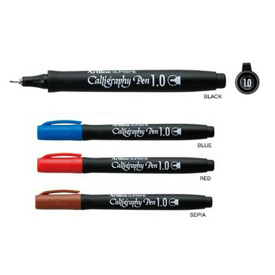 Marker Supreme Calligraphy, varf tesit din fetru 1.0mm - negru
