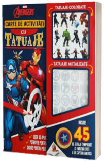 Marvel. Avengers. Carte de activitati cu tatuaje Marvel. Avengers. Carte de activitati cu tatuaje
