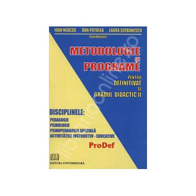 Metode si programe pentru definitivat si gradul didactic II
