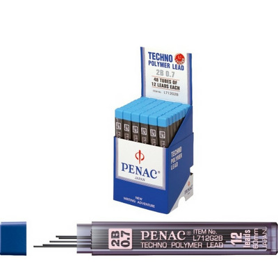 Mine pentru creion mecanic 0,7mm, 12/set, Penac - 2B