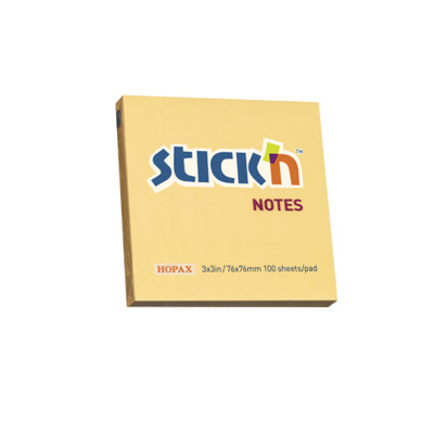 Notes autoadeziv 76 x  76 mm, 100 file, Stick - portocaliu pastel