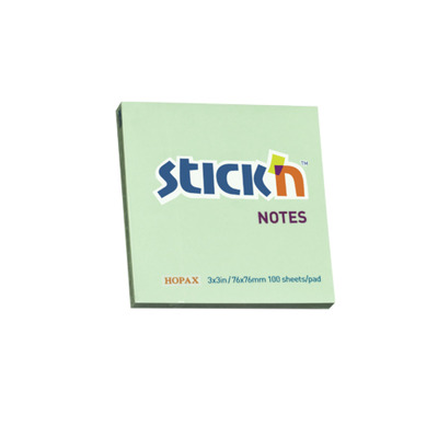 Notes autoadeziv 76 x  76 mm, 100 file, Stick - verde pastel