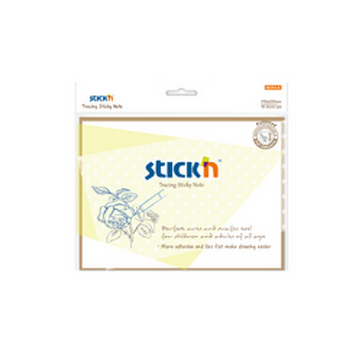 Notes autoadeziv transparent (calc) 152 x 203 mm, 30 file, Stickn Tracing - transparent
