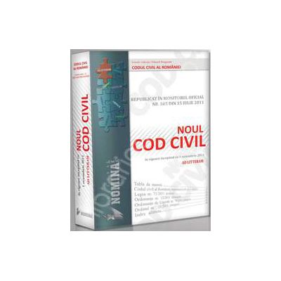 Noul cod civil republicat (Ad literram - editie cartonata, noiembrie 2011)