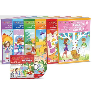 O calatorie distractiva prin clasa pregatitoare. Pachet educational (6 volume si CD cu activitati multimedia)