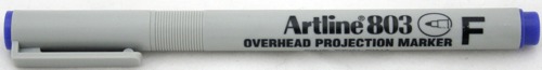 OHP Non-Permanent marker Artline 803, varf fin - 0.5mm - albastru