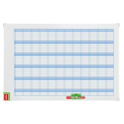 Organizator NOBO Performance, anual, magnetic, 90x60 cm, kit de planificare inclus, albastru