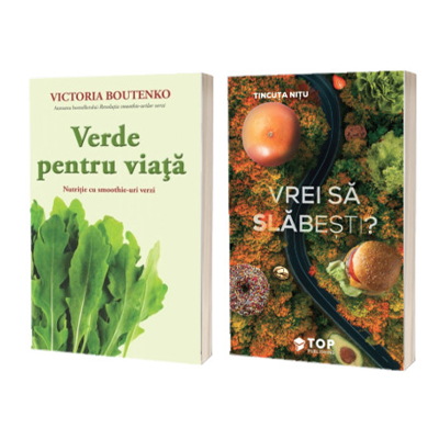 Pachet 2 carti despre nutritie: Verde pentru viata. Nutritie cu smoothie-uri verzi si Vrei sa slabesti?