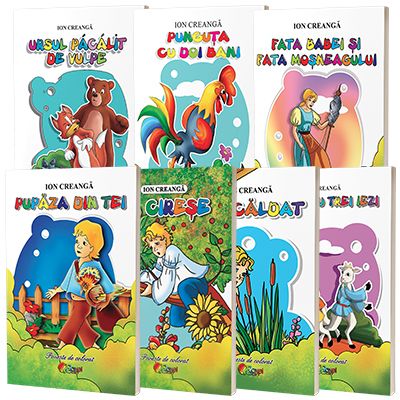 Pachet 7 carti de colorat format A5 - Povesti romanesti de Ion Creanga