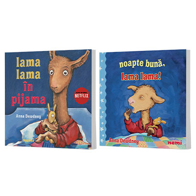 Pachet autor Anna Dewdney. Lama lama in pijama si Noapte buna, Lama lama!