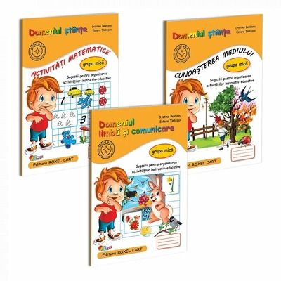 Pachet educational gradinita set de 3 carti, pentru grupa mica