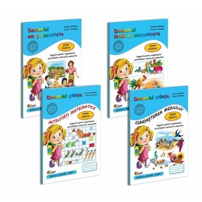 Pachet educational gradinita set de 4 carti, pentru grupa mijlocie