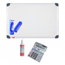 Pachet Tabla Magnetica   calculator birou Milan, markere tabla magnetica burete, spray curatare