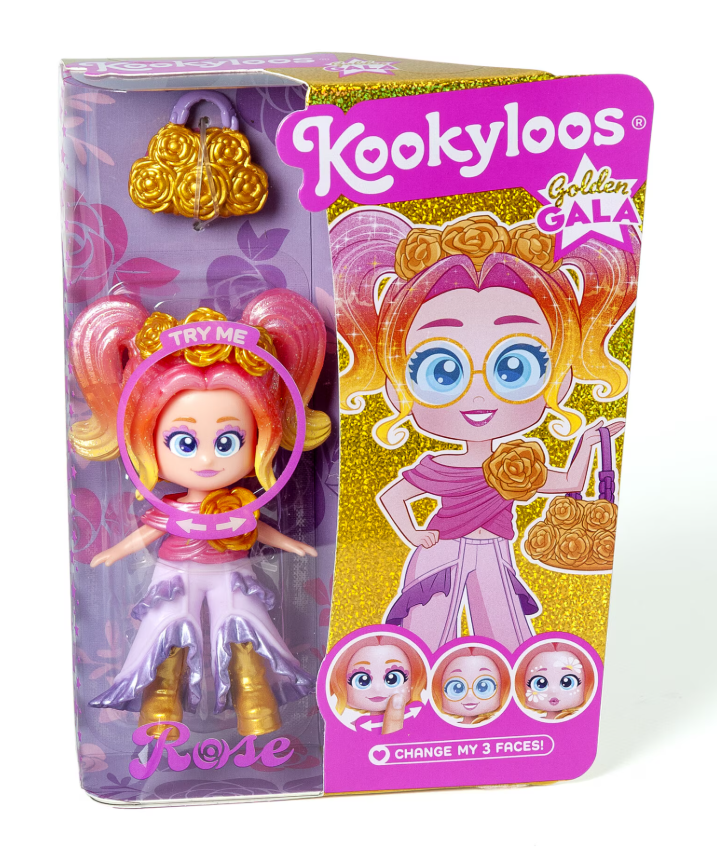 Papusa KOOKYLOOS GOLDEN GALA - Rose