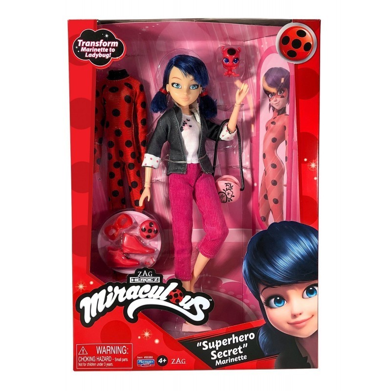 Papusa Miraculous cu haine de schimb, Marinette, 30 cm