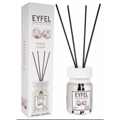 Parfum - odorizant de camera cu betisoare din ratan, Eyfel, Aroma Bumbac, 120 ml