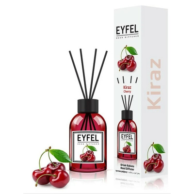 Parfum - odorizant de camera cu betisoare din ratan, Eyfel, aroma Cirese, 120 ml Parfum - odorizant de camera cu betisoare din ratan, Eyfel, aroma Cirese, 120 ml