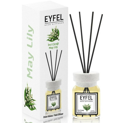 Parfum - odorizant de camera cu betisoare din ratan, Eyfel, Aroma Lacramioare, 120 ml Parfum - odorizant de camera cu betisoare din ratan, Eyfel, Aroma Lacramioare, 120 ml