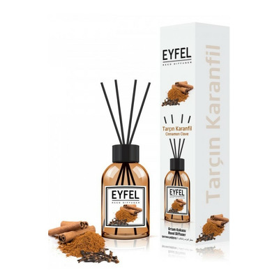 Parfum - odorizant de camera cu betisoare din ratan, Eyfel, Aroma Scortisoara cu Cuisoare, 120 ml