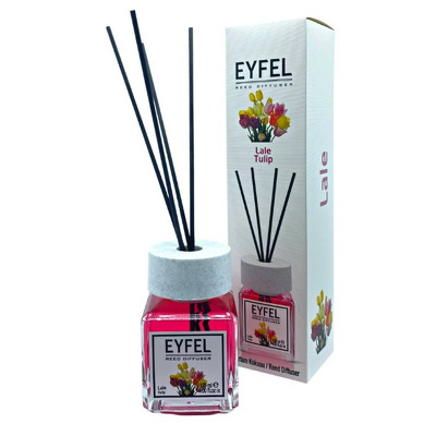 Parfum - odorizant de camera cu betisoare din ratan, Eyfel, Lalele, 120 ml Parfum - odorizant de camera cu betisoare din ratan, Eyfel, Lalele, 120 ml
