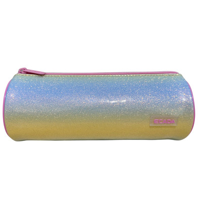Penar cu 1 fermoar tip borseta modern, flexibil si cu efect glitter atragator