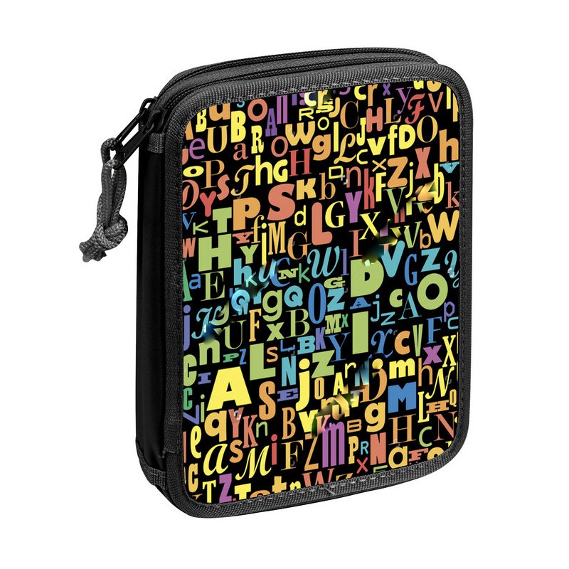 Penar dublu, cu 2 fermoare, echipat 34 piese, ALPINO Lettering Black