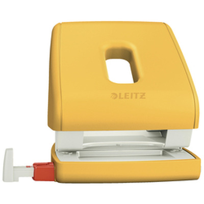 Perforator plastic LEITZ Cosy 5004, 30 coli, galben chihlimbar