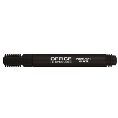 Permanent marker, varf rotund, corp plastic, Office Products - negru
