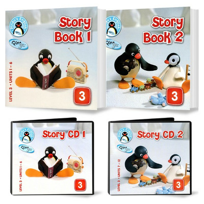 Pingu s English: Story book 1+2 si Story CD 1+2 – Level 3