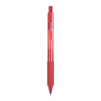 Pix cu gel, mecanism retractabil, rubber grip, 0.5 mm, Office Products - rosu