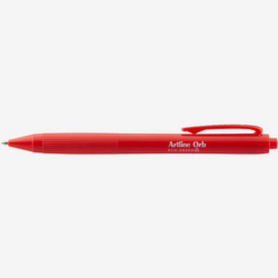Pix Orb Eco Green, rubber grip, varf 1.0mm - rosu