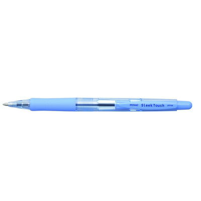 Pix Penac Sleek Touch, rubber grip, 1.0mm, accesorii albastru pastel - scriere albastra