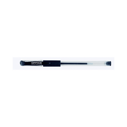 Pix transparent cu gel, cu rubber grip, varf 0.5mm, Office Products - negru