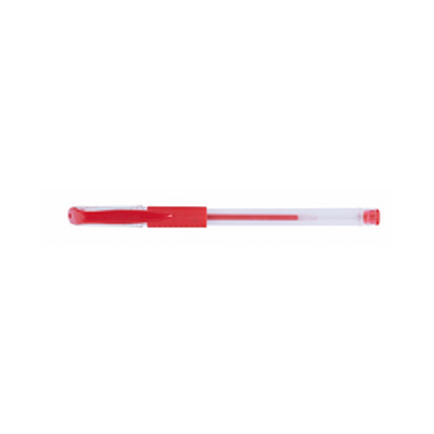 Pix transparent cu gel, cu rubber grip, varf 0.5mm, Office Products - rosu