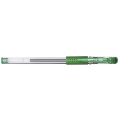 Pix transparent cu gel, rubber grip, 0.5 mm, cerneala rezistenta la apa, verde