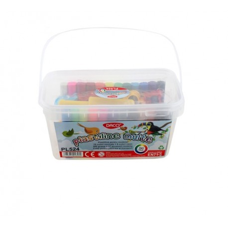 Plastilina 24×21 g cu forme modelaj