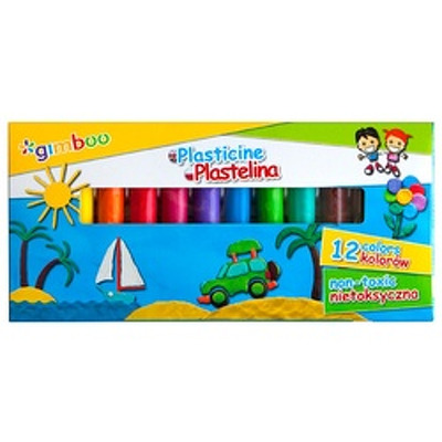 Plastilina standard, 12 culori/cutie, 12 culori asortate