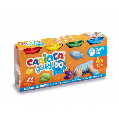 Plastilina usoara 8x75 g Carioca Baby Plastilina usoara 8x75 g Carioca Baby