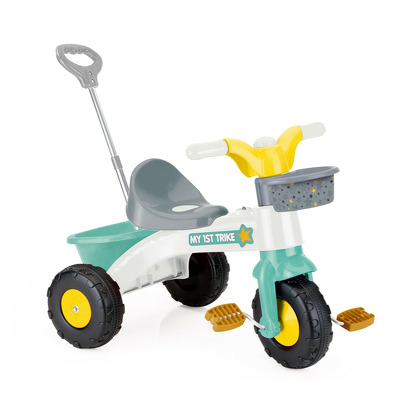Prima mea tricicleta cu maner - Pastel