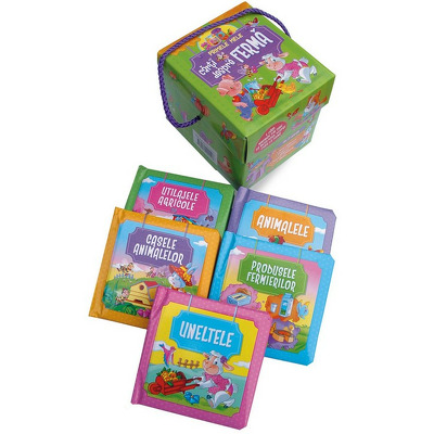 Primele mele carti despre ferma - Set 5 cu carti in cutie de carton Primele mele carti despre ferma - Set 5 cu carti in cutie de carton